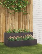 vidaXL Градинска саксия Черно 100 x 60 x 45 см