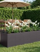 vidaXL Градинска саксия Черно 200 x 80 x 60 см