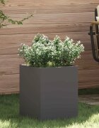 vidaXL Градинска саксия Черно 32 x 32 x 40 см