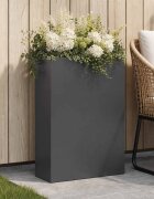 vidaXL Градинска саксия Черно 40 x 20 x 75 см