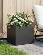 vidaXL Градинска саксия Черно 40 x 30 x 30 см