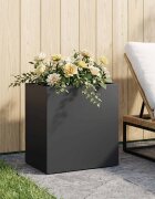 vidaXL Градинска саксия Черно 50 x 30 x 40 см