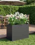 vidaXL Градинска саксия Черно 60 x 30 x 40 см