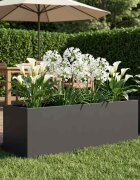 vidaXL Градинска саксия Черно 80 x 30 x 30 см