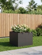 vidaXL Градинска саксия Черно 80 x 80 x 60 см