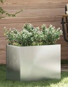 vidaXL Градинска саксия Галванизирана стомана 50 x 32 x 40 см
