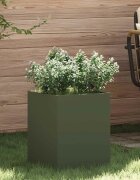 vidaXL Градинска саксия Маслинено зелено 32 x 32 x 40 см