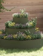 vidaXL Градинска саксия Маслинено зелено 90 x 90 x 20 см
