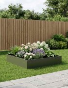 vidaXL Градинска саксия Маслиненозелено 100 x 100 x 20 cm
