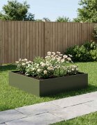 vidaXL Градинска саксия Маслиненозелено 100 x 100 x 30 cm