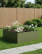 vidaXL Градинска саксия Маслиненозелено 100 x 100 x 40 cm