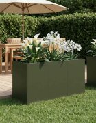 vidaXL Градинска саксия Маслиненозелено 120 x 40 x 60 см