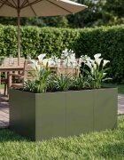 vidaXL Градинска саксия Маслиненозелено 120 x 80 x 60 см
