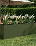 vidaXL Градинска саксия Маслиненозелено 200 x 40 x 60 см