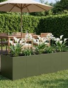vidaXL Градинска саксия Маслиненозелено 200 x 80 x 60 см