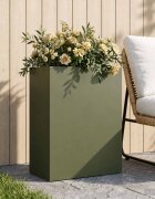vidaXL Градинска саксия Маслиненозелено 40 x 20 x 50 см