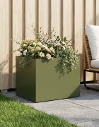vidaXL Градинска саксия Маслиненозелено 40 x 30 x 30 см