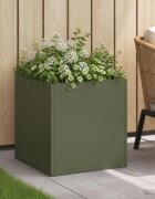 vidaXL Градинска саксия Маслиненозелено 45 x 45 x 45 cm