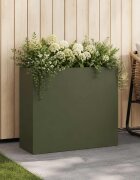 vidaXL Градинска саксия Маслиненозелено 50 x 20 x 40 см