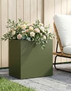 vidaXL Градинска саксия Маслиненозелено 50 x 30 x 40 см