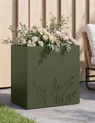 vidaXL Градинска саксия Маслиненозелено 50 x 30 x 49 см
