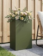 vidaXL Градинска саксия Маслиненозелено 50 x 30 x 75 см
