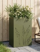 vidaXL Градинска саксия Маслиненозелено 50 x 30 x 75 см