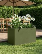 vidaXL Градинска саксия Маслиненозелено 50 x 40 x 40 см