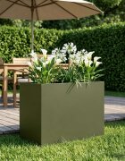 vidaXL Градинска саксия Маслиненозелено 50 x 40 x 50 см