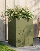vidaXL Градинска саксия Маслиненозелено 50 x 50 x 75 cm