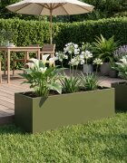 vidaXL Градинска саксия Маслиненозелено 60 x 20 x 20 см