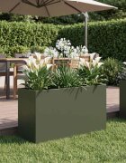 vidaXL Градинска саксия Маслиненозелено 80 х 30 х 40 см