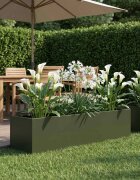 vidaXL Градинска саксия Маслиненозелено 80 x 20 x 20 см