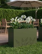 vidaXL Градинска саксия Маслиненозелено 80 x 20 x 49 см