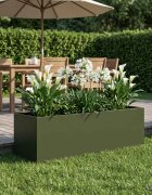 vidaXL Градинска саксия Маслиненозелено 80 x 30 x 30 см