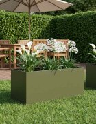 vidaXL Градинска саксия Маслиненозелено 80 x 40 x 40 cm