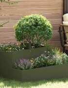 vidaXL Градинска саксия Маслиненозелено 80 x 80 x 50 см