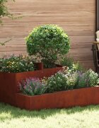 vidaXL Градинска саксия Ръждясало 100 x 100 x 50 cm Кортенова стомана