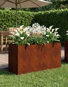 vidaXL Градинска саксия Ръждясало 120 x 40 x 60 см Кортенова стомана