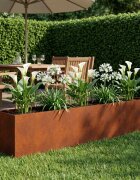 vidaXL Градинска саксия Ръждясало 280 x 40 x 60 см Кортенова стомана