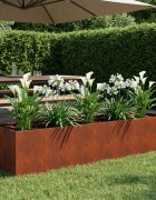 vidaXL Градинска саксия Ръждясало 280 x 80 x 60 см Кортенова стомана