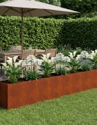vidaXL Градинска саксия Ръждясало 360 x 40 x 60 см Кортенова стомана