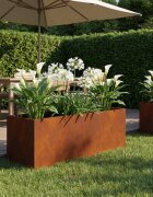 vidaXL Градинска саксия Ръждясало 40 x 20 x 20 см Кортенова стомана