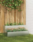 vidaXL Градинска саксия Сребрист 100 x 60 x 45 см