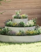 vidaXL Градинска саксия Сребрист 120 x 120 x 20 см