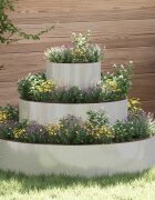 vidaXL Градинска саксия Сребрист 90 x 90 x 20 см Галванизирана стомана