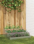 vidaXL Градинска саксия Сребрист 90 x 90 x 35 см Галванизирана стомана