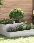 vidaXL Градинска саксия Сребристо 100 x 100 x 50 cm Неръждаема стомана