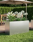 vidaXL Градинска саксия Сребристо 100 x 30 x 50 cm Поцинкована стомана