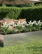 vidaXL Градинска саксия Сребристо 280 x 80 x 60 см Поцинкована стомана